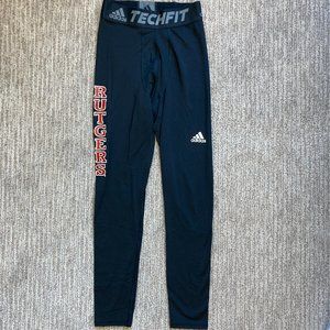 Men's Small Adidas Rutgers Techfit Climawarm Track tights Compression Black